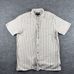 Roark Shirt Mens L Striped Button Up Short Sleeve Outdoors Hiking Classic Fit